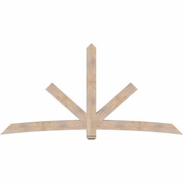 Ekena Millwork Alberta Smooth Timber Gable Bracket, Douglas Fir, 108"W x 54"H x 5 1/2"D x 5 1/2"F, 12/12 Pitch GBW108X54X0606ALB00SDF - main